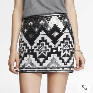 Express Aztec skirt sequin size small